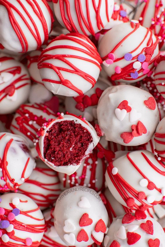 Red Velvet Truffles - Valentine's Day Desserts