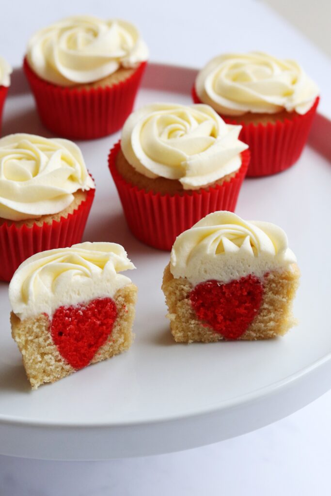 Hidden Heart Valentine's Day Cupcakes