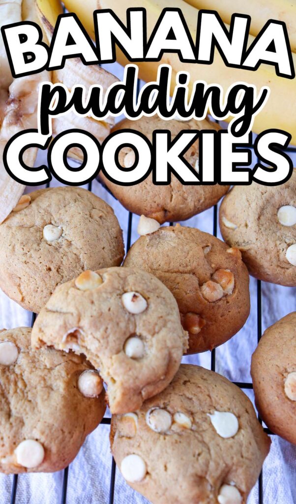 Soft and chewy Banana Pudding Cookies are one of the best recipes ever. These are like a fun combination of banana bread, banana pudding, and chocolate chip cookies. 