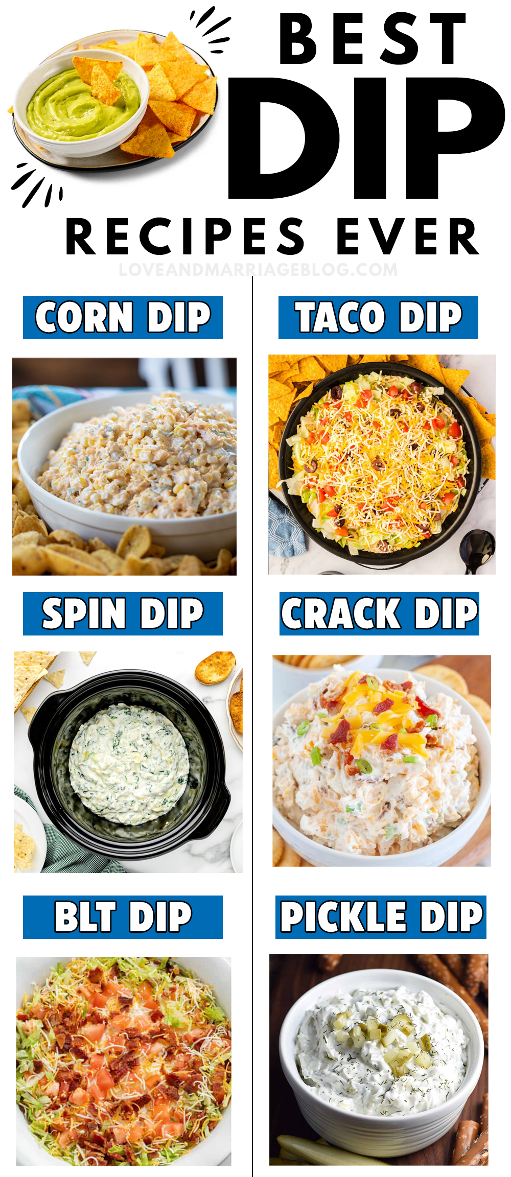 18 Delicious Dip Recipes - perfect football appetizers! 