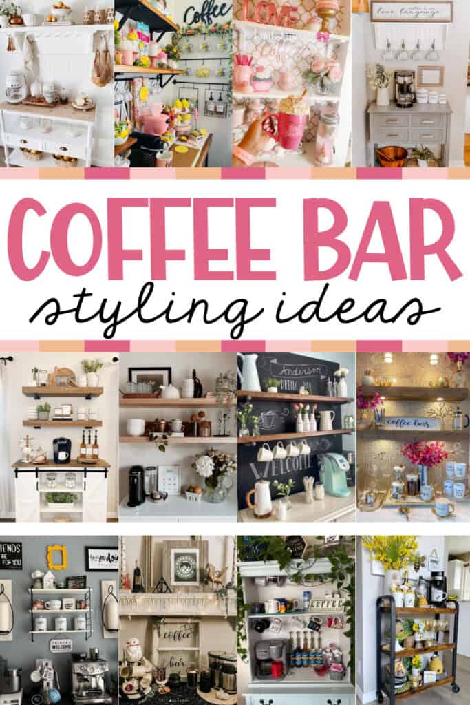 Lots of great inspiration for coffee bar styling! I just love these coffee bar ideas that anyone can use at home. 