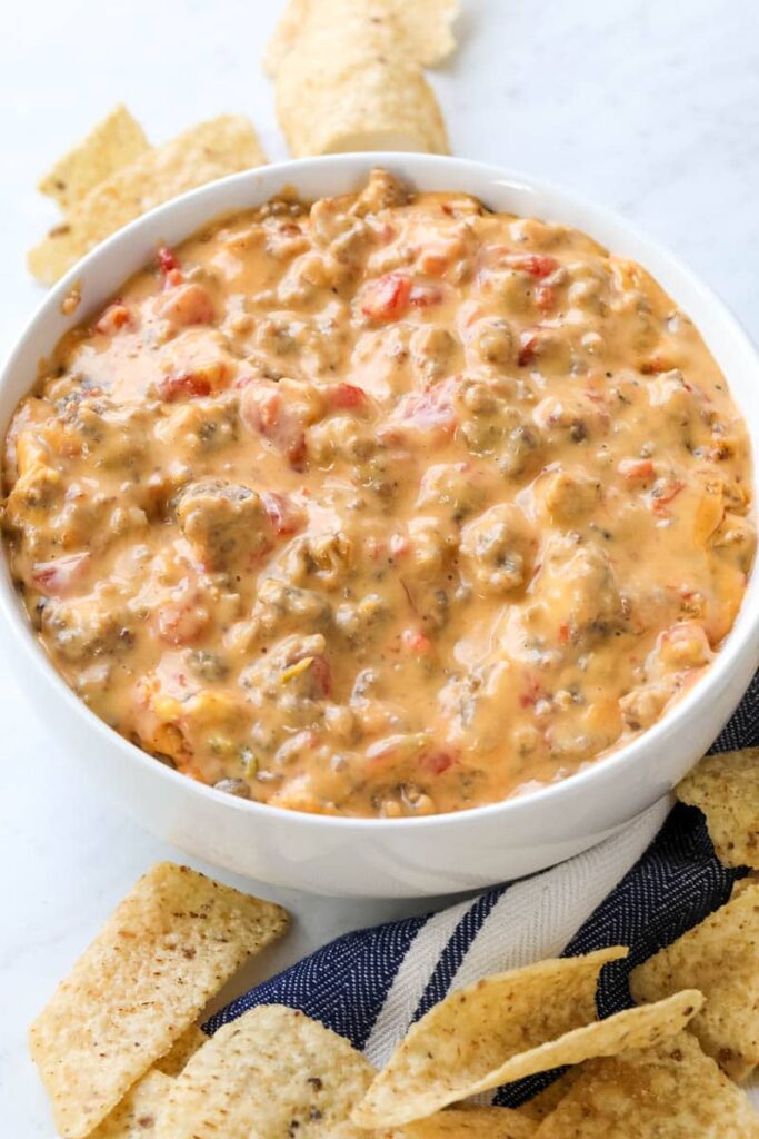 Easy Rotel Dip Recipe - football appetizers