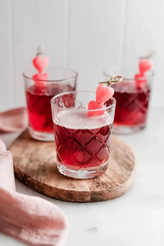 Cherry Gin Fizz - Valentines Day Cocktails